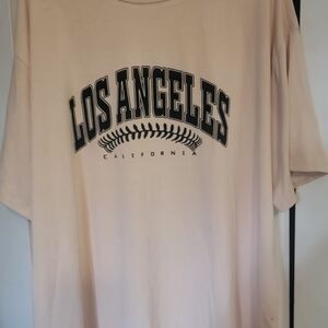 Los Angeles Graphic Men's Shirt - Cream